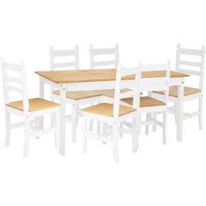 Juego de Comedor 6 Sillas Lucia MEX074 blanco