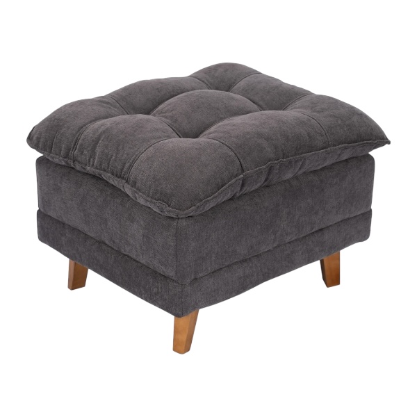 Poltrona Reclinable con Puff Montreal Gris - Imagen 4