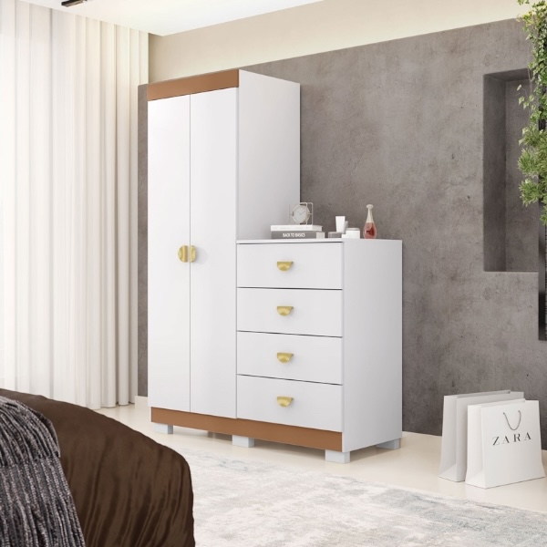 Comoda Cristal Blanco Camarim - Imagen 2