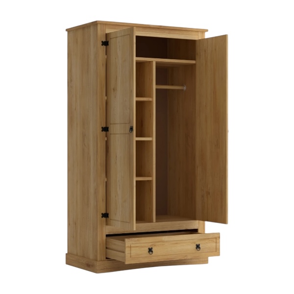 Ropero 2 Puertas Linea Mexicana MEX030 Natural - Imagen 2