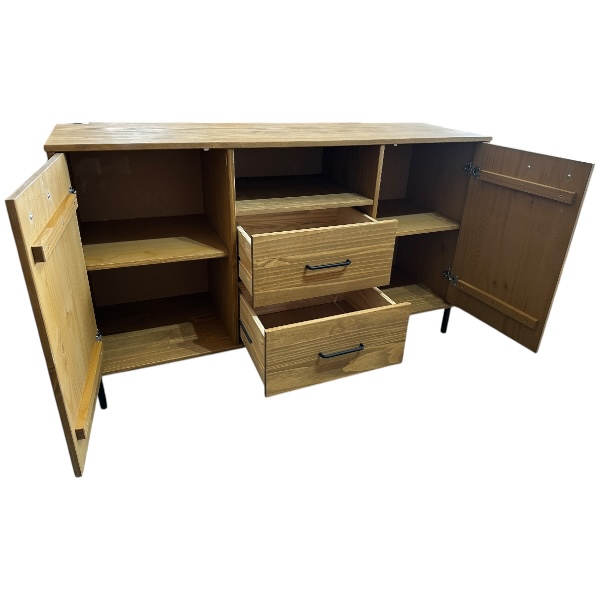 Aparador Industrial 2 Puertas 2 Cajones Miel - Imagen 2