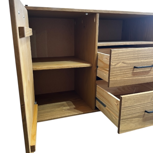 Aparador Industrial 2 Puertas 2 Cajones Miel - Imagen 3