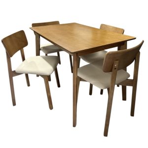 Juego de Comedor Marruecos Rectangular Nogal