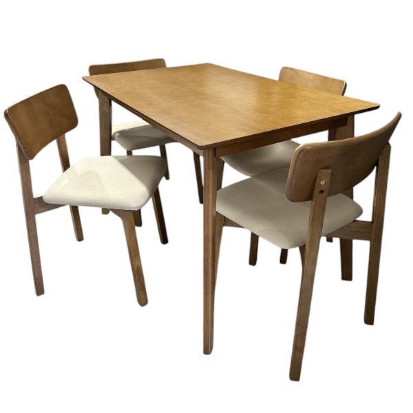 Juego de Comedor Marruecos Rectangular Nogal