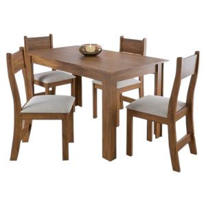 Juego De Comedor 4 Sillas Celeste B