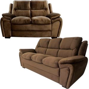 Juego De Living 3+2 Cuerpos Marron Georgia