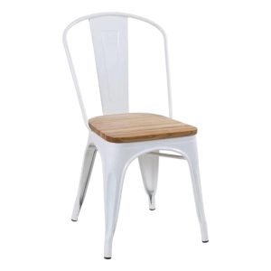 Silla asiento de Madera Tolix Blanco
