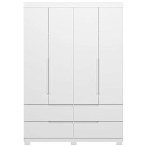 Ropero 4 Puertas 4 Cajones Doble Blanco