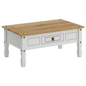 Mesa De Centro 1 Cajon Linea Mexicana - MEX070 blanco