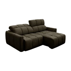 Sofá De Cuero 3 Cuerpos Masom Marrón