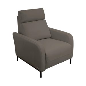 Poltrona Reclinable Eléctrica 100% Cuero Margot - Marrón