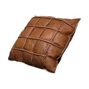 Almohadón Cuero 48×48cm Fio Marrón
