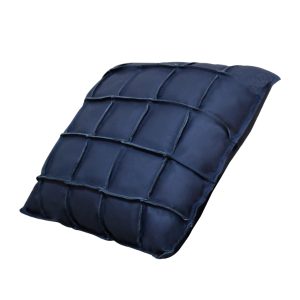 Almohadón Cuero 48×48cm Fio Azul