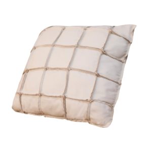 Almohadón Cuero 48×48cm Fio Beige