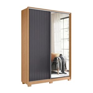 Ropero 2 Puertas Con Espejo Frizatto Negro