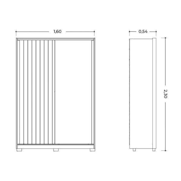 Ropero 2 Puertas Con Espejo Frizatto - Imagen 3