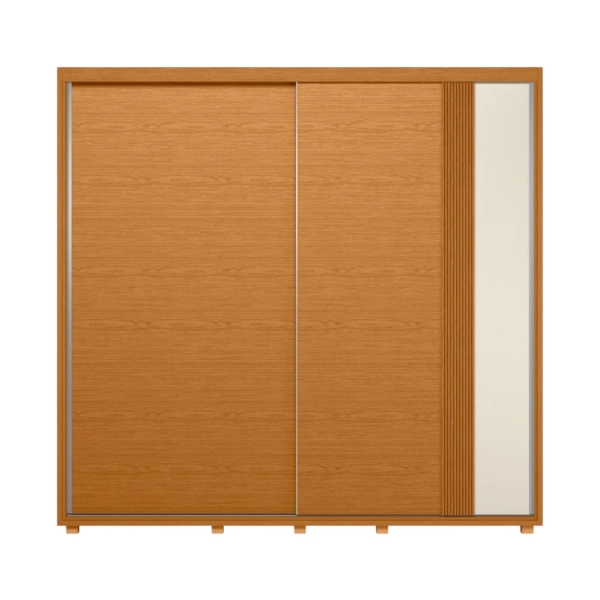 Ropero 2 Puertas Corredizas 4 Cajones Acacia