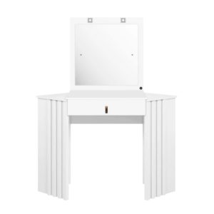 Escritorio Tocador Esquinero Glitter Blanco