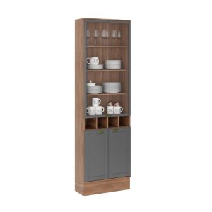 Armario Cocina Americana 2P VID+2P Nogal/Titanio 261531880