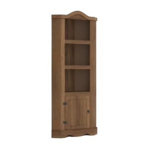 Librero Esquinero Línea Mexicana MEX014 nogal