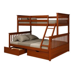 Cucheta 2 plazas y 1 plaza + 2 Cajones B136 Nogal