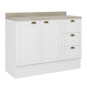 Bajo Mesada Americana 120cm Con Tapa Blanco 260831990