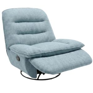 Sillón Recliner Giratorio Mecedora Atlas - Celeste