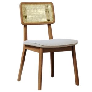 Silla de Comedor Classic Tela Boucle Natural/Rattan 446