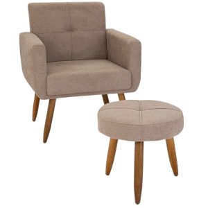 Butaca Havana + Puff Marrón