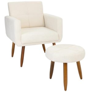 Butaca Havana + Puff Beige