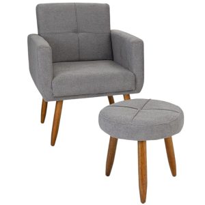 Butaca Havana + Puff Gris