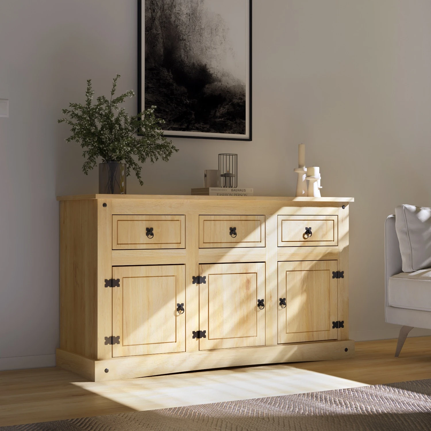 Aparador 3+3 Linea Mexicana MEX011 Natural - Imagen 3