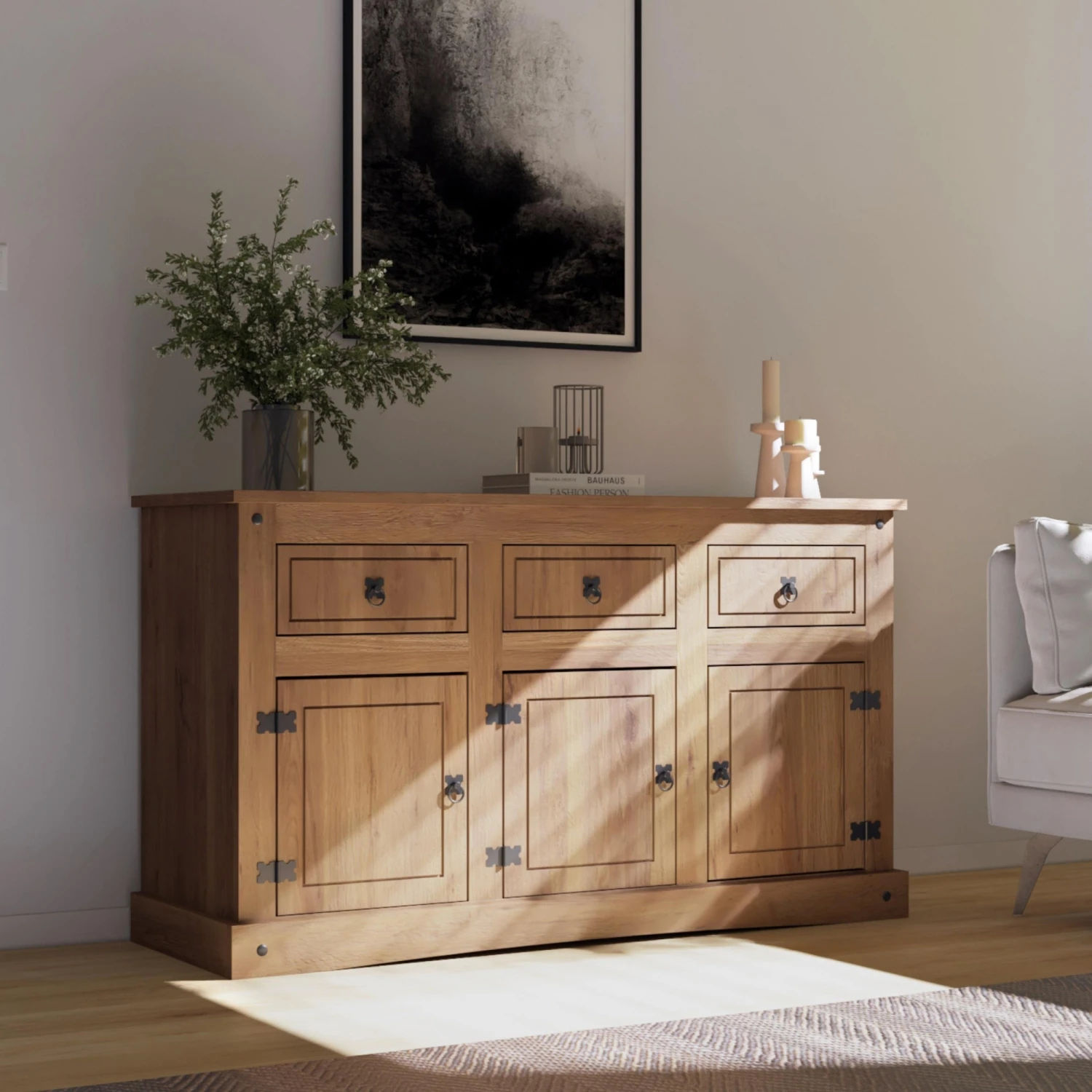 Aparador 3+3 Linea Mexicana MEX011 Nogal - Imagen 3