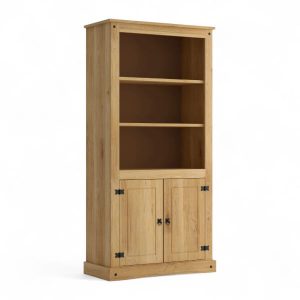 Biblioteca Con Puertas Línea Mexicana MEX016 Natural