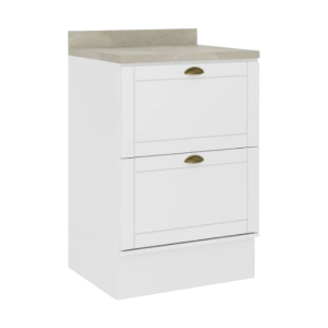 Bajo Mesada 2 Cajones 60cm Americana Blanco 261031990