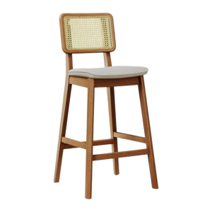 Butaca Classic Linea Manhattan Tela Lino Natural y Rattan 4480