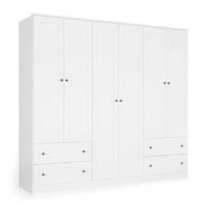 Ropero 6 Puertas Linea Americana Blanco 12050