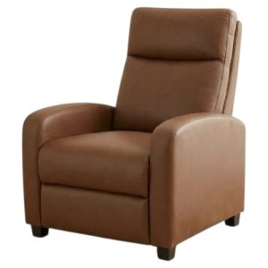 Butaca 1 Cuerpo Tela Repelente al Agua Barrel - Marrón Cuerina