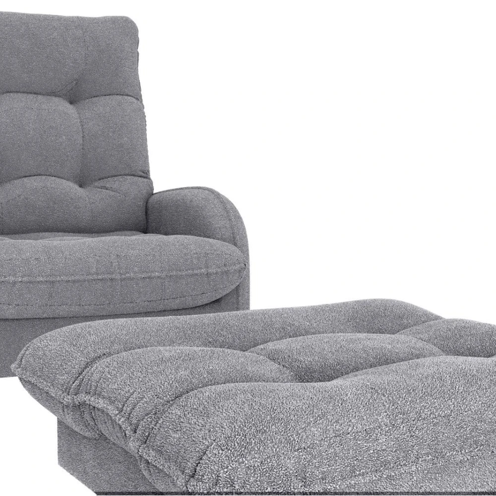 Poltrona + Puff Nantes Gris - Imagen 2