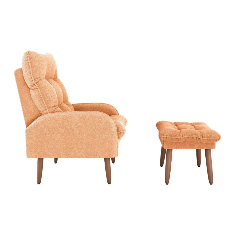 Poltrona + Puff Nantes Mostaza - Imagen 3