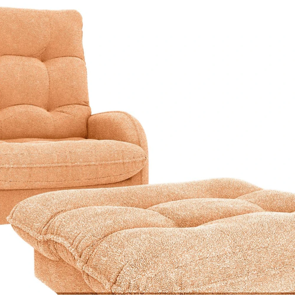 Poltrona + Puff Nantes Mostaza - Imagen 2