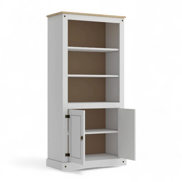 Biblioteca Con Puertas Línea Mexicana MEX016 Blanco - Imagen 2