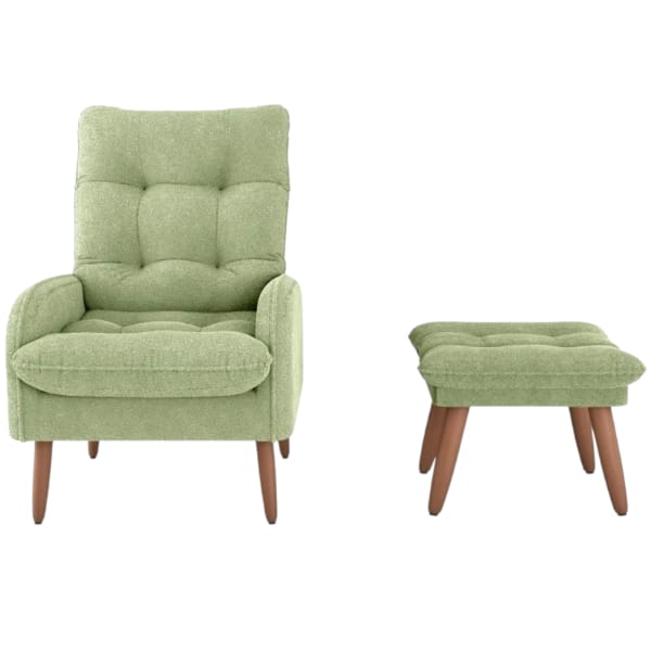 Poltrona + Puff Nantes Verde - Imagen 2