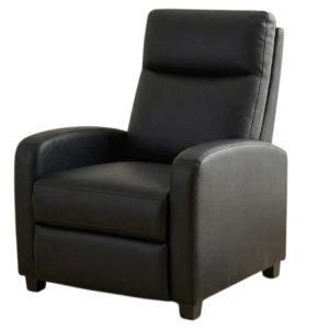 Butaca 1 Cuerpo Tela Repelente al Agua Barrel - Negro Cuerina