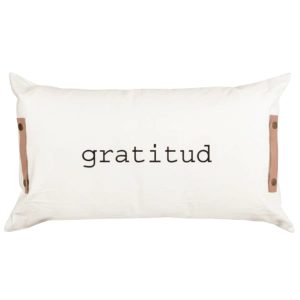 Almohadon Deco 60x36 Tusor Pilar - Gratitud