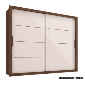 Placard 2 Puertas Corredizas - Imperador Plus - Jacaranda/Off White
