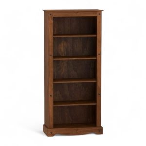Biblioteca 5 Estantes Linea Mexicana - Mex015 Nogal