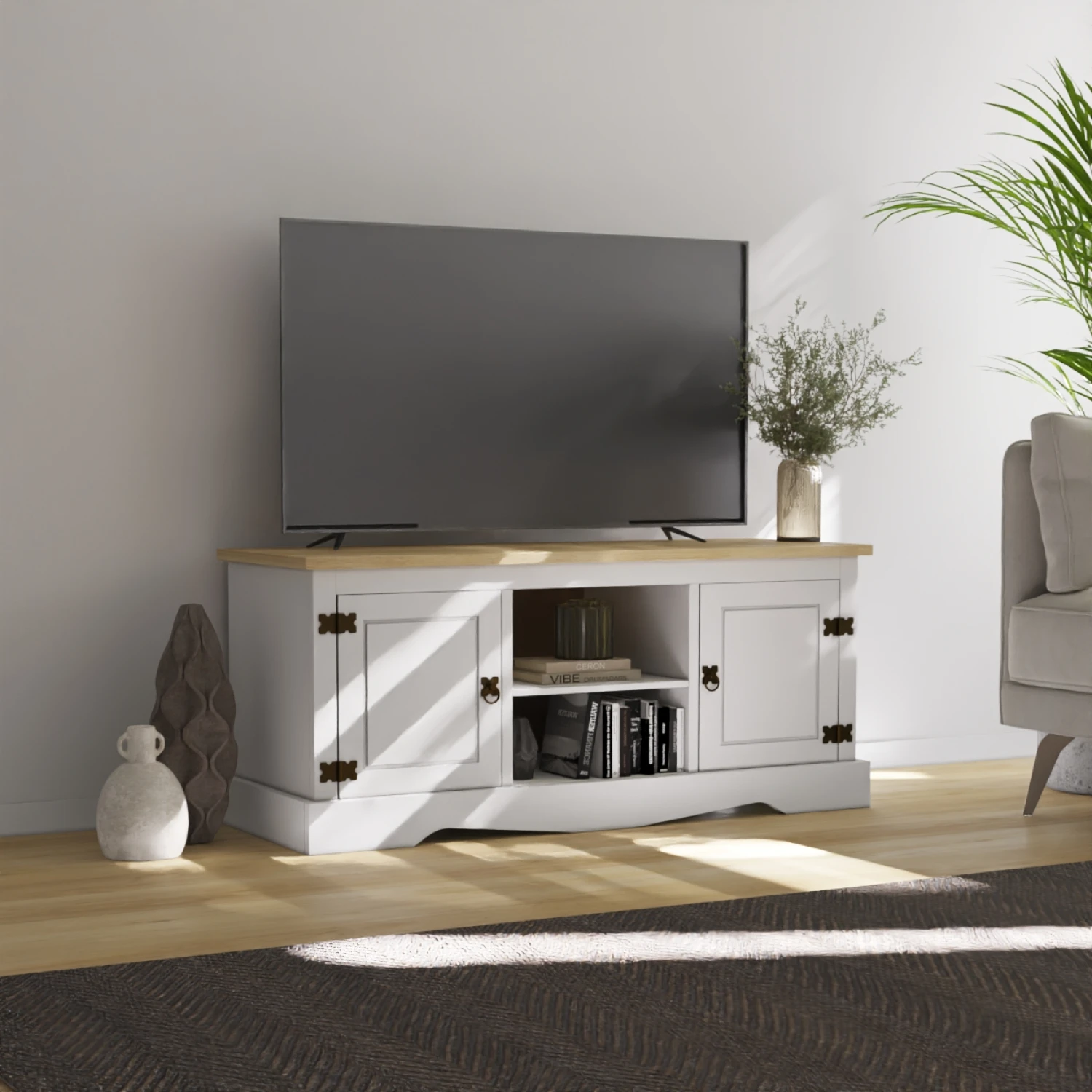 Rack 2 Puertas 160cm Línea Mexicana MEX051 - Blanco - Imagen 3