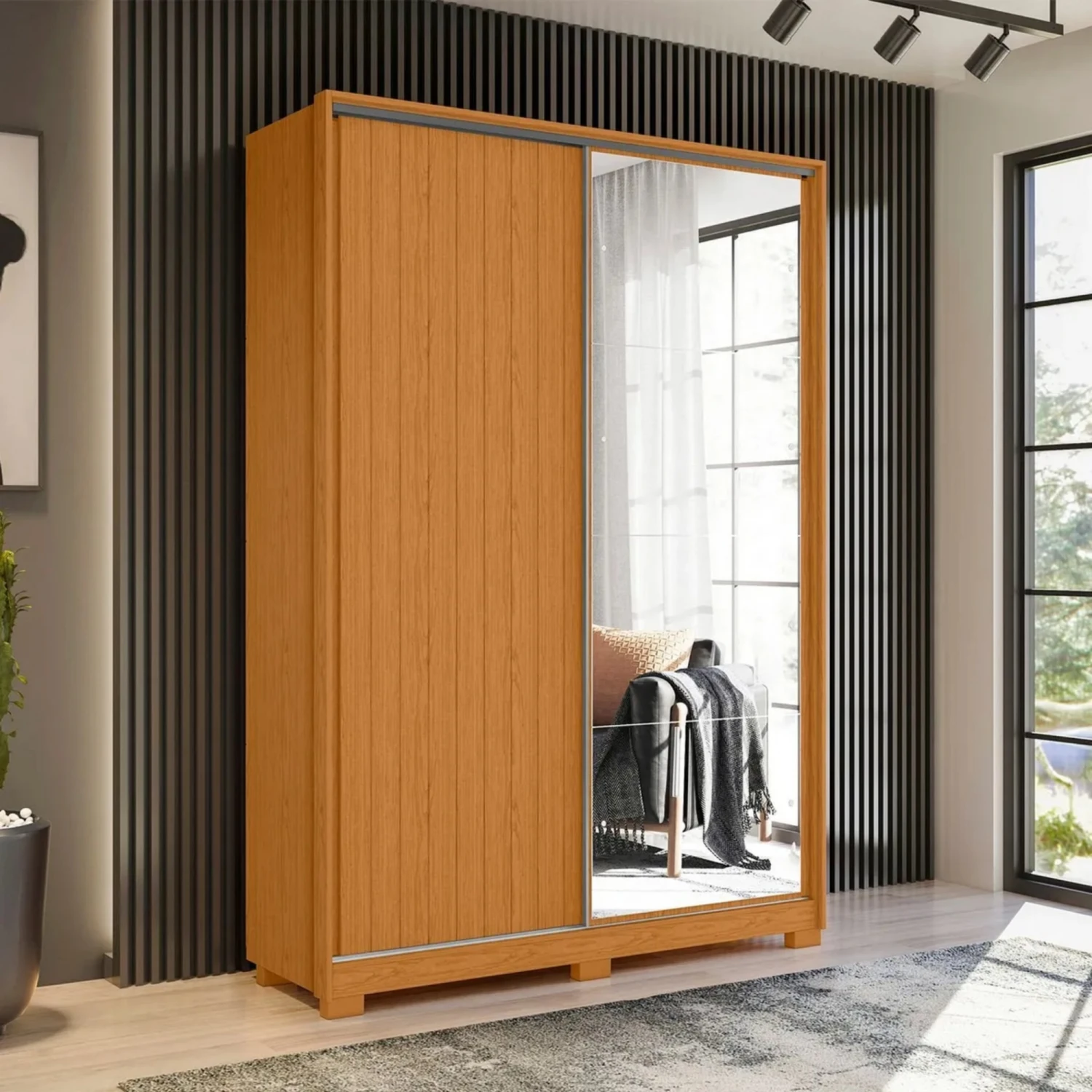 Ropero 2 Puertas Con Espejo Frizatto - Imagen 5