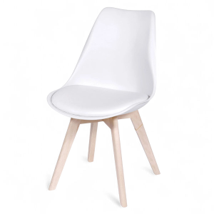 Silla Eames Tapizada Blanco
